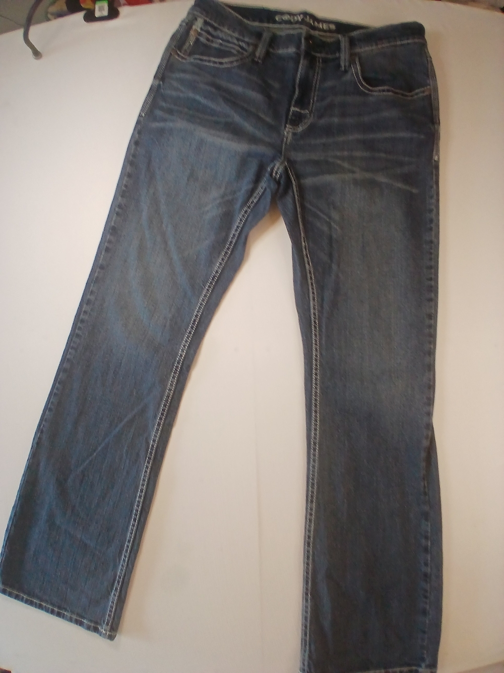Cody James Men's Bootcut Jeans 32 X 30 in Dark Blue — Comfort Stretch Denim
